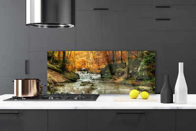 Panel Szklany Ukryty Wodospad w Gęstwinie