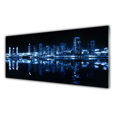 Panel Szklany do Kuchni Panorama Nowoczesnej Metropolii