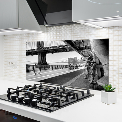 Panel Szklany do Kuchni Rowerowy Szlak nad Mostem