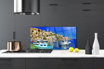 Panel Szklany do Kuchni Przystań w Portowym Mieście