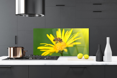 Dekor Szklany do Kuchni Pracowita Pszczoła na Kwiatku