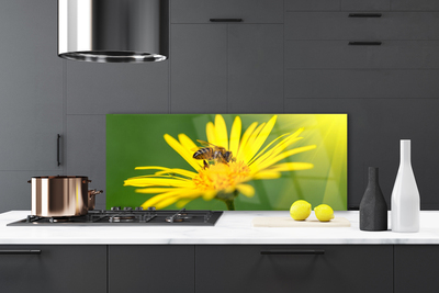 Dekor Szklany do Kuchni Pracowita Pszczoła na Kwiatku