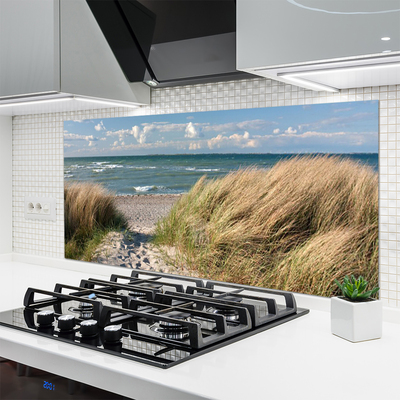 Dekor Szklany do Kuchni Wydmy nad Lazurowym Morzem