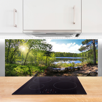 Panel Szklany Jezioro w Objęciach Lasu