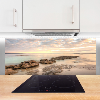 Panel Szklany Złoty Brzeg Morza