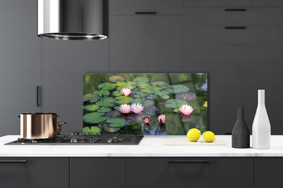 Panel Szklany Subtelna Lilia na Wodzie