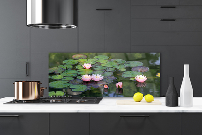 Panel Szklany Subtelna Lilia na Wodzie