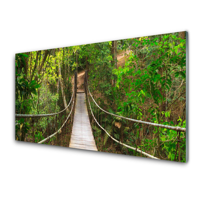 Panel Szklany Most Dżungla Las Tropikalny