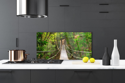 Szkło Ozdobne do Kuchni Most w Sercu Dżungli