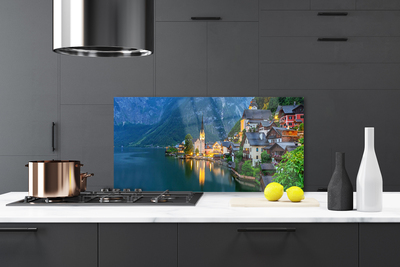 Szkło Ozdobne do Kuchni Nocna Panorama nad Jeziorem