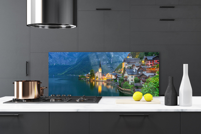 Szkło Ozdobne do Kuchni Nocna Panorama nad Jeziorem