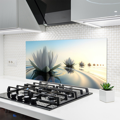 Panel Szklany Lilie Wodne w Cichym Stawie