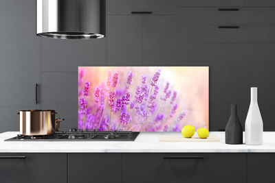 Panel Szklany Słoneczny Dzień na Polu Lawendy