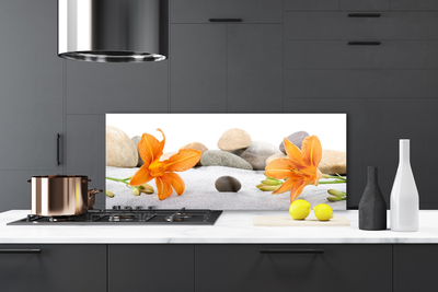 Szkło Dekoracyjne do Kuchni Artystyczna Interpretacja Lilii