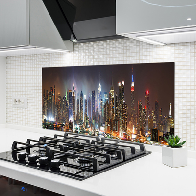 Panel Szklany Światła Nocnego Nowego Jorku