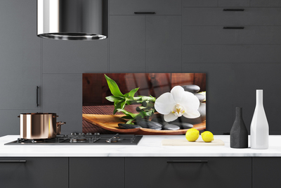 Panel Szklany Harmonijny Duet: Bambus i Storczyk