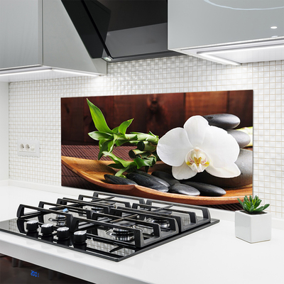 Panel Szklany Harmonijny Duet: Bambus i Storczyk