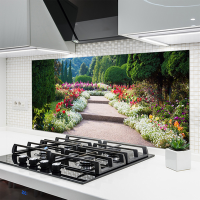 Panel Szklany Romantyczne Schody w Ogrodzie