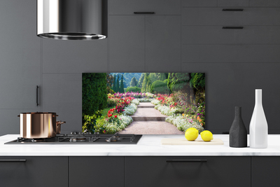 Panel Szklany Romantyczne Schody w Ogrodzie