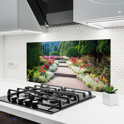 Panel Szklany Romantyczne Schody w Ogrodzie