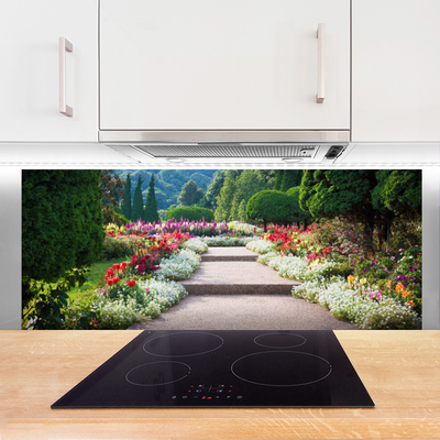 Panel Szklany Romantyczne Schody w Ogrodzie