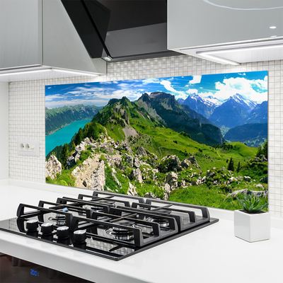 Szkło Ozdobne do Kuchni Górska Polana w Pełnym Słońcu