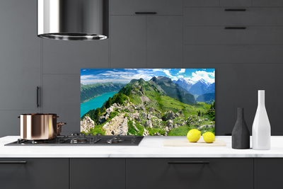 Szkło Ozdobne do Kuchni Górska Polana w Pełnym Słońcu