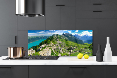 Szkło Ozdobne do Kuchni Górska Polana w Pełnym Słońcu