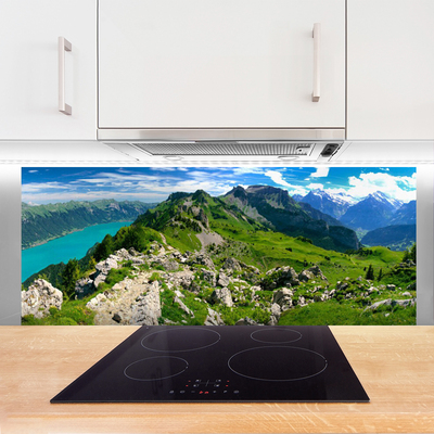 Szkło Ozdobne do Kuchni Górska Polana w Pełnym Słońcu