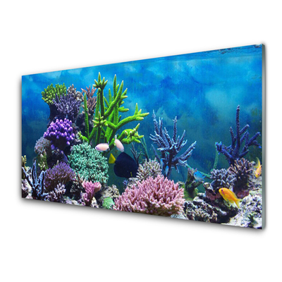 Panel Szklany Akwarium Rybki Pod Wodą