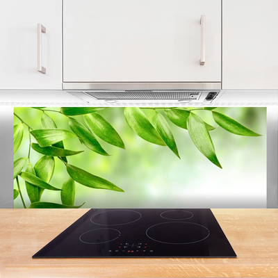 Panel Szklany do Kuchni Botaniczna Świeżość Liści