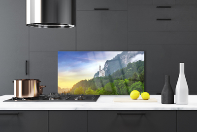 Panel Szklany do Kuchni Baśniowa Twierdza nad Przepaścią