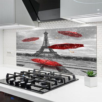 Panel Szklany Wieża Eiffla Paryż Parasolka