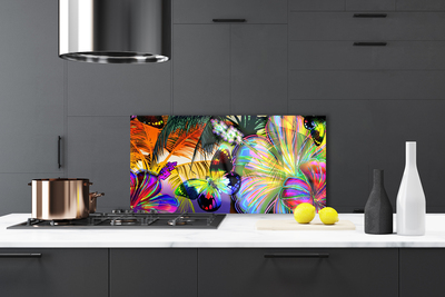 Panel Szklany Eteryczna Wizja Motyli i Piór