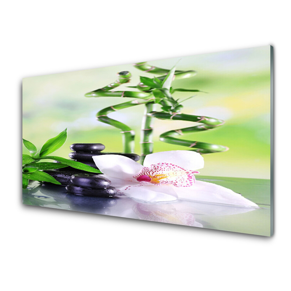 Panel Szklany Storczyk Bambus Zen Spa