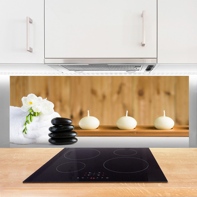 Panel nad blat kuchenny Blask Świec w Świątyni Relaksu