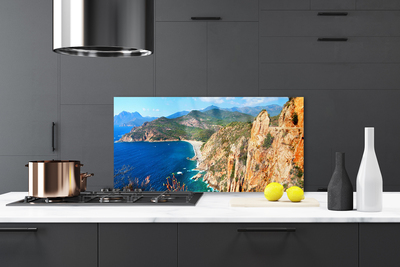 Panel Szklany Surowy Pejzaż Nadmorskich Skał