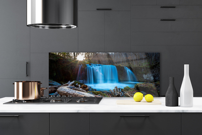 Panel Szklany Tęcza nad Słonecznym Wodospadem