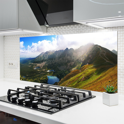 Szkło Dekoracyjne do Kuchni Malownicza Polana u Podnóża Gór