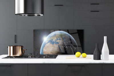 Panel Szklany Błękitna Planeta w Kosmosie