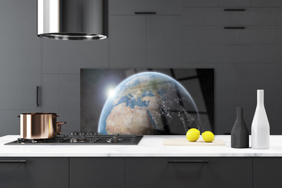 Panel Szklany Błękitna Planeta w Kosmosie