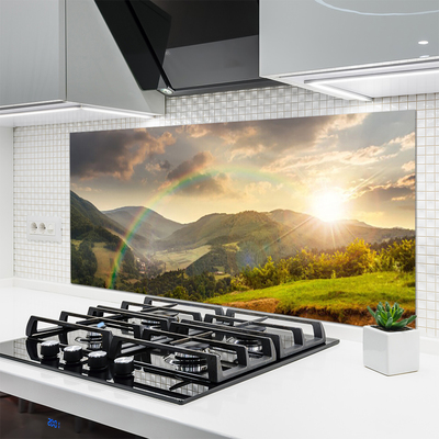 Dekor Szklany do Kuchni Ostatnie Promienie nad Doliną