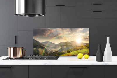 Dekor Szklany do Kuchni Ostatnie Promienie nad Doliną