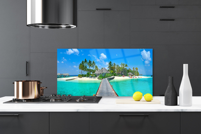 Szkło Ozdobne do Kuchni Rajskie Wakacje pod Palmami