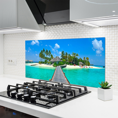 Szkło Ozdobne do Kuchni Rajskie Wakacje pod Palmami