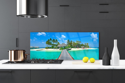 Szkło Ozdobne do Kuchni Rajskie Wakacje pod Palmami