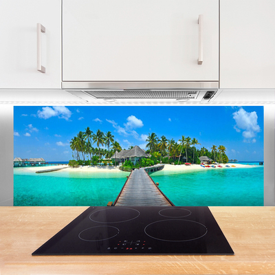 Szkło Ozdobne do Kuchni Rajskie Wakacje pod Palmami