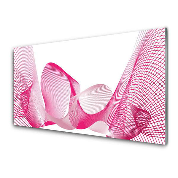 Szkło Ozdobne do Kuchni Płynna Geometria Linii