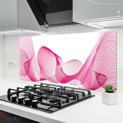 Szkło Ozdobne do Kuchni Płynna Geometria Linii