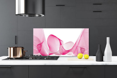 Szkło Ozdobne do Kuchni Płynna Geometria Linii